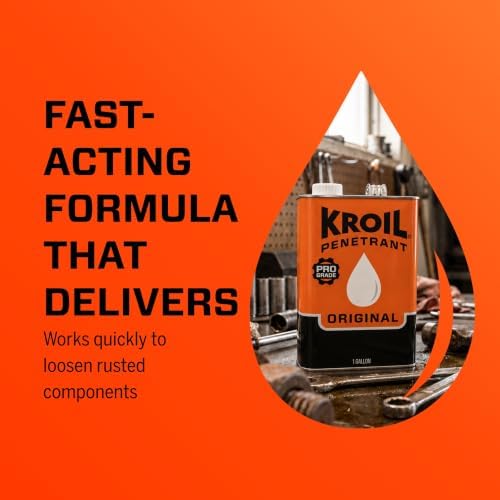 Kroil Original Penetrant - Rust Penetrating Lubricant - Corrosion Inhibitor Oil for Chains, Hinges & Stuck Metal Parts - Home & Industrial Use - Can - 1 gal - 1 Pack (KL011)