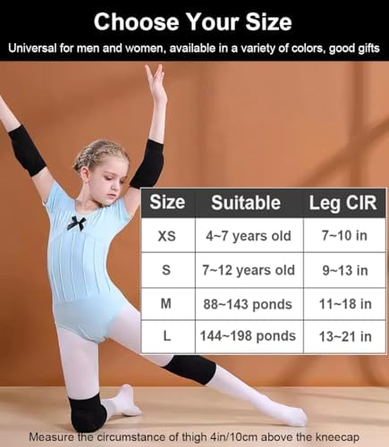 Knee Pads for Women Men, Dance Knee Pads Wrestling Knee Pads Basketball Knee Pads Volleyball Knee Pads for Women, Knee Protector Soft Knee Pads for Work (Black, Small)