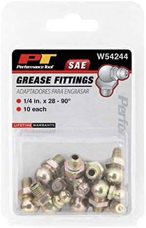 Performance Tool W54244 1/4-28 90 Degree Grease Fitting, 10 Pack
