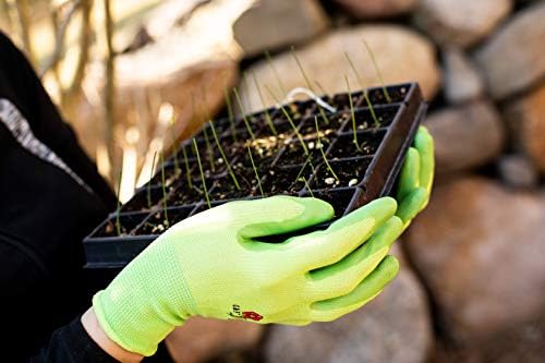 G & F Products Women's Gardening Gloves, Micro Foam Nitrile Coated Work Gloves for Gardening, Yard Work & Pruning