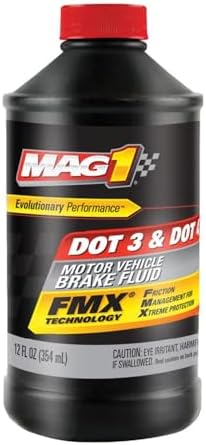 Mag 1 DOT 3 DOT4 Brake Fluid, 12 Ounces (Pack of 6)