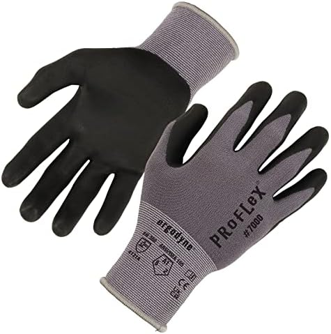 Ergodyne ProFlex 7000 Nitrile Coated Work Gloves, Foam Nitrile Palms for Flexible No Slip Grip, 15g,