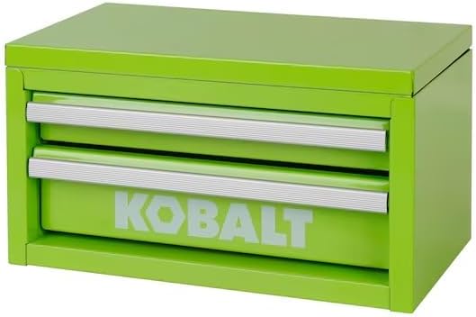Mini 2-Drawer Steel Tool Box Green