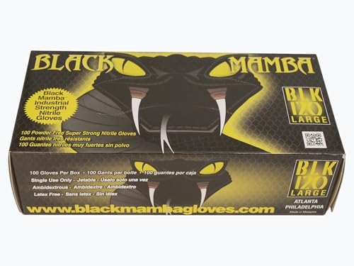 Black Mamba Super Strong Nitrile 100 Glove BOX (LARGE)