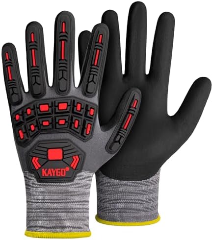KAYGO Safety Work Gloves, MicroFoam Nitrile Coated, Men Women,KG18N