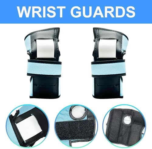 Skateboarding Kids Knee Pads and Elbow Pads Set for Girls 8-12 Years Old
