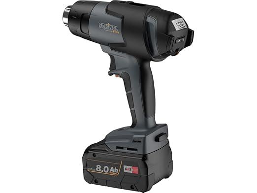 STEINEL Mobil Heat 5 (MH5), Battery Powered Heat Gun, Roofing Kit, Includes (2) 8Ah Batteries, Charger, Case, Slit Nozzle, and Industrial Adapter