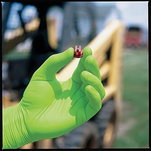 SHOWA Best N-Dex 7705PFT Accelerator-free Disposable Nitrile Glove, Powder Free, X-Large (Pack of 500) Green