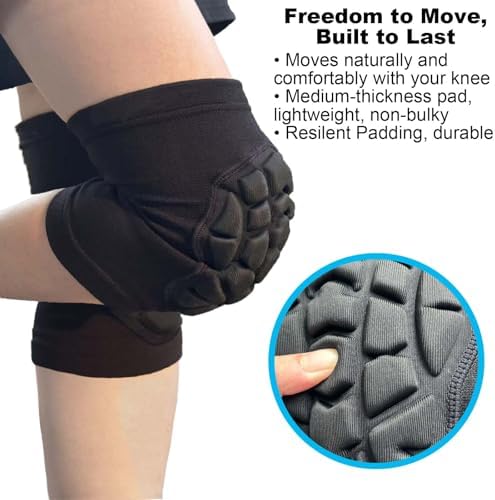 Knee Pads for Wrestling Men Women - Lightweight & Elastic Sleeves, Black L
