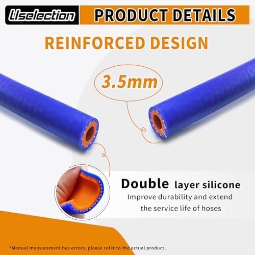 1/2" ID-20Ft Heater Hose Silicone Coolant Radiator Enhanced Double