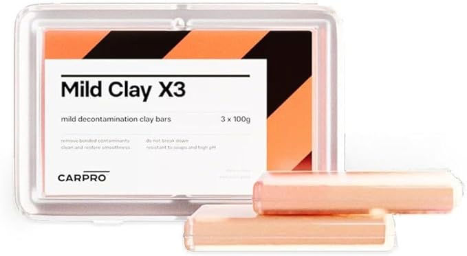 CARPRO Mild Car Clay Bar: Auto Detailing Magic Clay Bar Cleaner Car Wash Bars for Ceramic Coating Prep, Fiberglass, Chrome, Glass & Clear Coated Painted Surfaces - 100g (3 Pack)