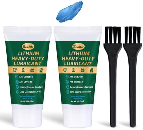 Realth Lithium Grease 1 oz High Temp Waterproof, 2 Pack
