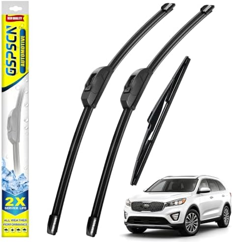 GSPSCN Windshield Wiper Blades for Kia Sorento 2016-2020 (Pack of 3)