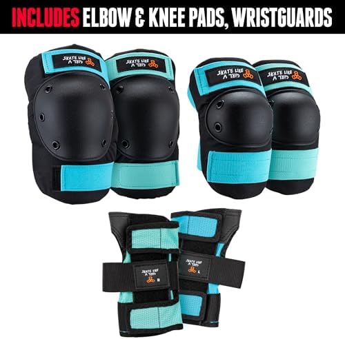 Triple Eight Saver Series 3-Pack Pad Set – Ideal for Skateboarding, in-line Skating, Roller Skating, and Biking