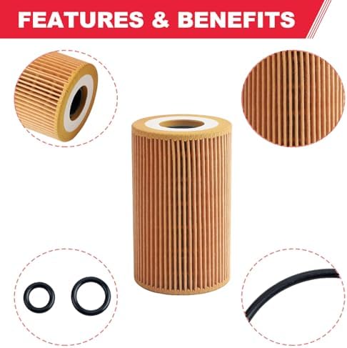 2Pcs Oil Filter Fit for VW Passat 2.0L L4 Diesel TDi Engine HU7008Z