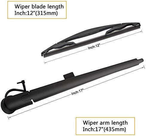 Rear Wiper Arm Blade Replacement for GMC Yukon Chevy Tahoe Suburban