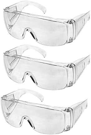 12 Pack Safety Glasses Over Eyeglasses with Anti-Fog and Scratch Resistant ANSI Z87