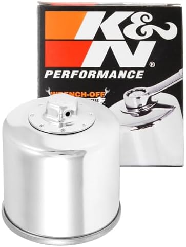 K&N Motorcycle Oil Filter: High Performance, Wrench Off Nut, KN-204C
