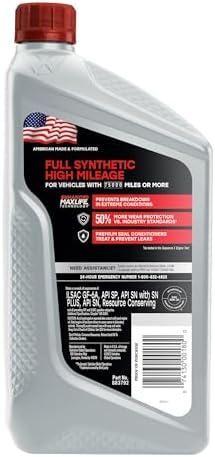 Valvoline Full Synthetic High Mileage with MaxLife Technology 10W-30 Motor Oil 1 QT