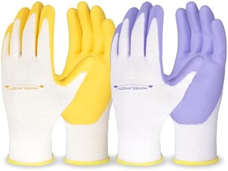 HANDLANDY 2/3/6 Pairs Womens Gardening Gloves, Garden Gloves for Women