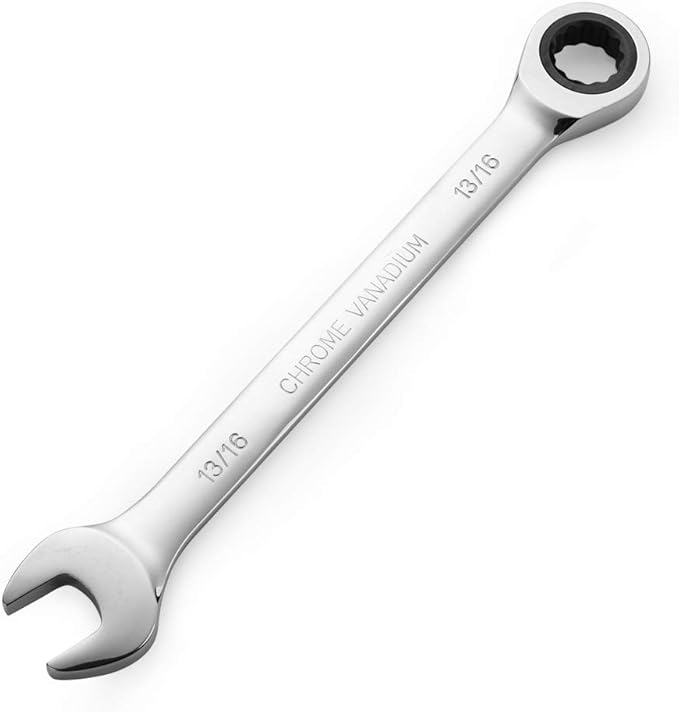 FLZOSPER 13/16 in. SAE Ratchet Wrench,Box End Head 72-Tooth Ratcheting Combination Wrench Spanner