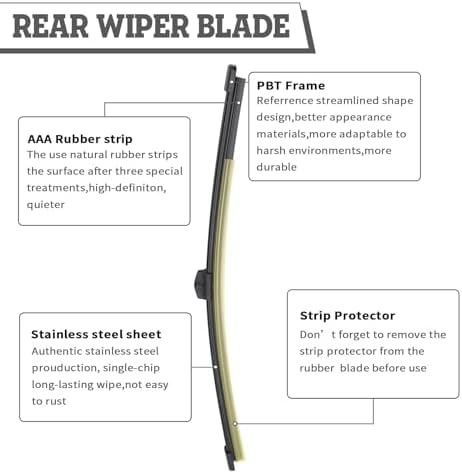 Rear Wiper Arm & Blade Kit for Mercedes-Benz GLC43,GLC300 2020-2023