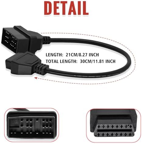 OBD Adapter for Toyota 22 Pin OBD1 to 16 Pin OBD2 Diagnostic Cable