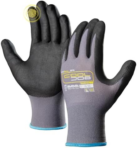 COOLJOB 12 Pairs Safety Work Gloves, Microfoam Nitrile Rubber Coated