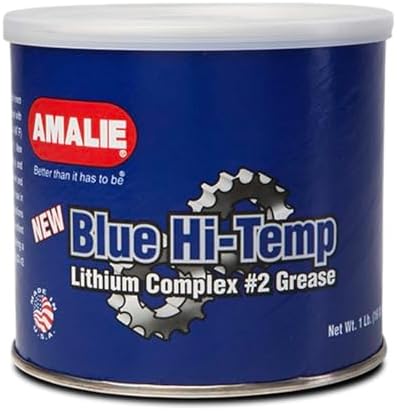 Amalie Blue HI-Temp #2 Grease (160-68326-93) 1 lb Tub, Pack of 12 | Made in USA