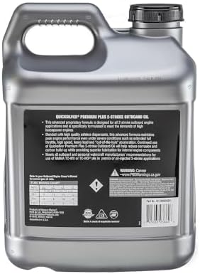 Quicksilver 2-Stroke Premium Plus Synthetic Blend Marine Engine Oil, 2.5 Gallon