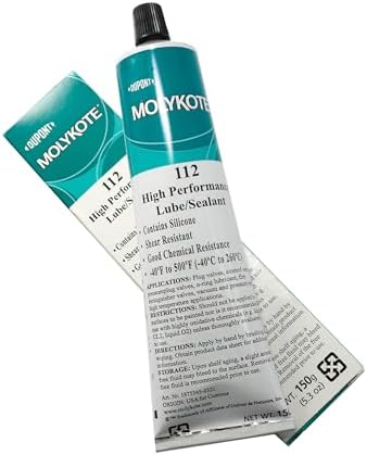 Molykote 112 150g 5.3oz High Performance Lube/Sealant Lubricant Grease for Valve Lubrication & Sealing High Consistency Nonmelting Silicone Shear Resistant Translucent White Dow Corning