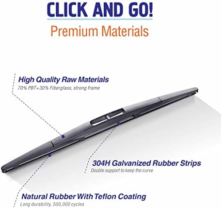 14 inch (14-B) Rear Wiper Blades Replacement for Honda CR-V 2011-2007 Fit 2020-2007 Pilot 2020-2016 Subaru Forester 2018-2006 Outback 19-05 +More BACK Windshield Wiper Blades For My Car Pack of 2