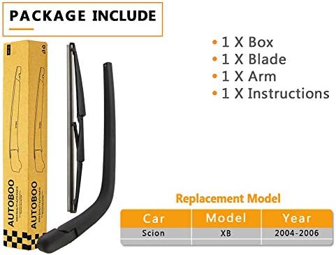 Rear Wiper Arm Blade Replacement for Scion xB 2004-2006