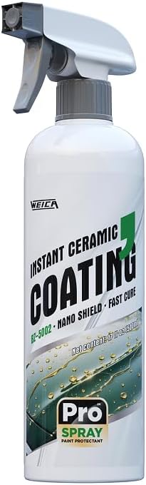 Instant Ceramic Coating Spray -Hydrophobic Nano Sealant, High Gloss Car Shine, Water-Based Safe Formula for Automotive Paint Protection