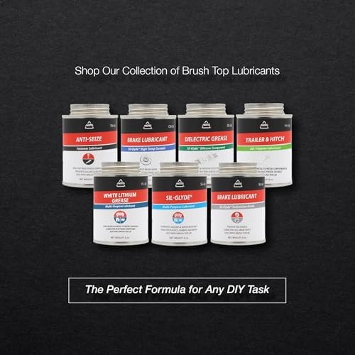 AGS Automotive Solutions Silicone-Based Brake Lubricant - Eliminate Squeals and Enhance Performance with Brush Top Can Application, Long-Lasting, 8oz - Excellent for Complete Brake Assembly Tasks