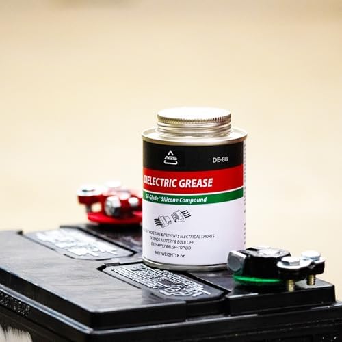 AGS Automotive Solutions Brush Top Can Dielectric Silicone Grease Compound for All Electrical Components and Connectors, 8 oz, Percise and Easy Application