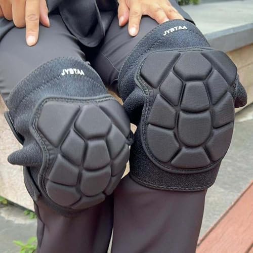 Men & Women Knee Pads for Gardening, with Thick EVA Foam, Black M (1 Pair)