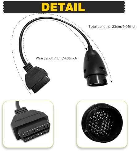 Truck OBD1 to OBD2 Cable for Iveco 38pin to 16pin Diagnostic Adapter