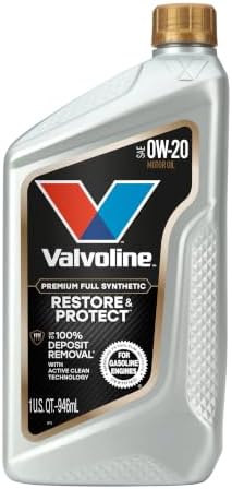 Valvoline Restore & Protect Full Synthetic 0W-20 Motor Oil 1 Quart