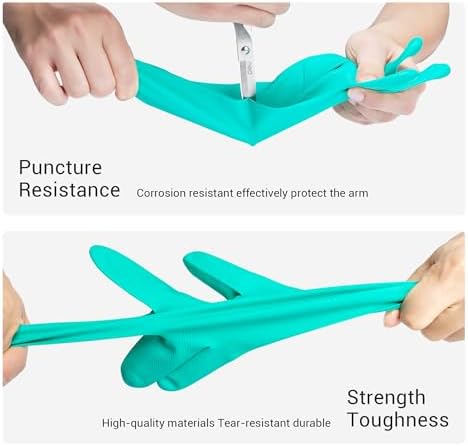 ThxToms 10 Pairs Nitrile Chemical Resistant Gloves, Latex Rubber Free, S