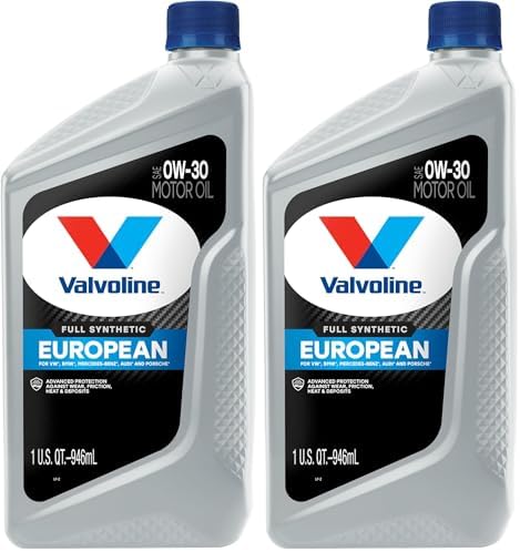 Valvoline European Vehicle Full Synthetic SAE 0W-30 Motor Oil 1 QT (Pack of 2)