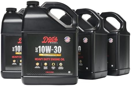 Doc's Diesel 10W-30 Full Synthetic Heavy Duty Oil, CK-4 Fuel Saver, 4 Gal