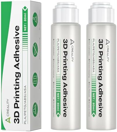 Creality 3D Printer Bed Adhesive Glue 2PCS, Build Plate 3D Print Glue Stick, Avoid Warping for Printing PLA,TPU,ABS,PETG on Hot Bed, Strong Adhesion, No Residue, Durable Than Glue Stick - 160ML
