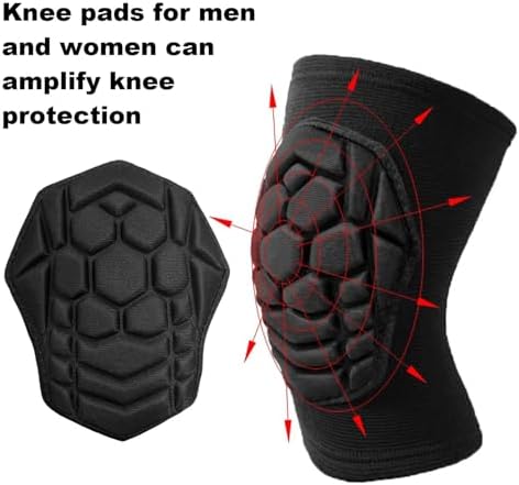Wrestling Knee Pads for Men Women, Flexible Lightweight Foam Pad, Black M