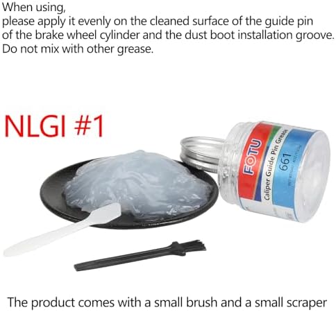 FOTU 661 Brake Caliper Guide Pin Grease,High Temp Silicone for Slider Pins