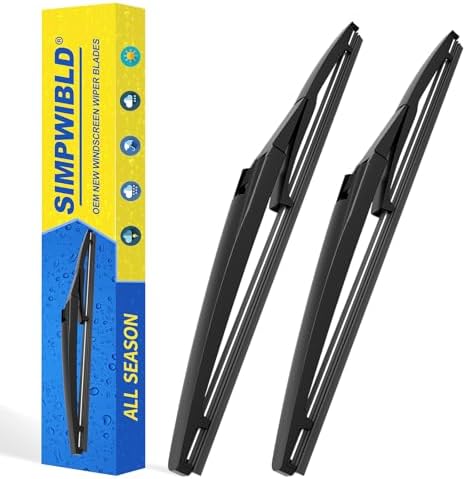 12 Inch Rear Wiper Blade for 2011-2022 Dodge Durango/2018-2021 Lexus NX300/2014-2018 Mazda 3/2019-2020 Toyota RAV4 Windshield Wiper Blade Set (Set of 2)