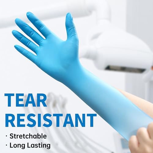 Medguy Medical Blue Nitrile Disposable Exam Gloves 4Mil Latex & Powder-Free