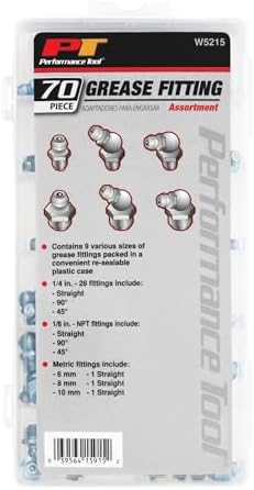 Performance Tool W5215 Performance Tool SAE/MET Grease Fitting Assortment - 70 Piece