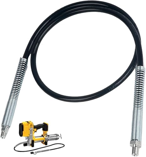 DCGG5703-42 Grease Gun Hose Kit for 20v Max Cordless Grease Gun, 1/8" NPT 42" Flexible Grease Hose Extension-W/Coupler