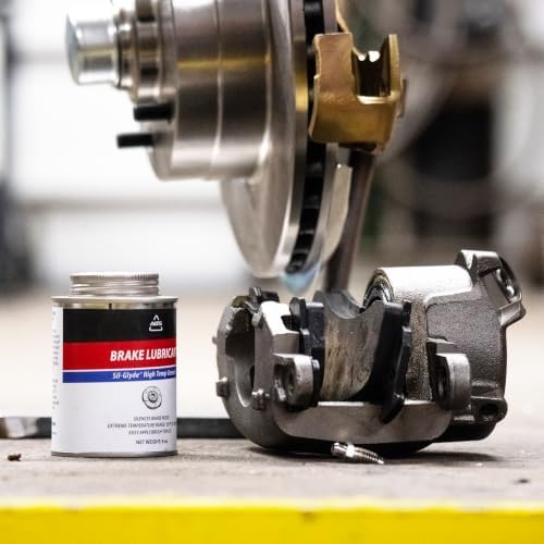 AGS Automotive Solutions Ceramic-Glyde Silicone Brake Lubricant – 8oz Brush Top Can, Advanced Noise Reduction, Exceptional Brake Pad Protection, Reliable Performance
